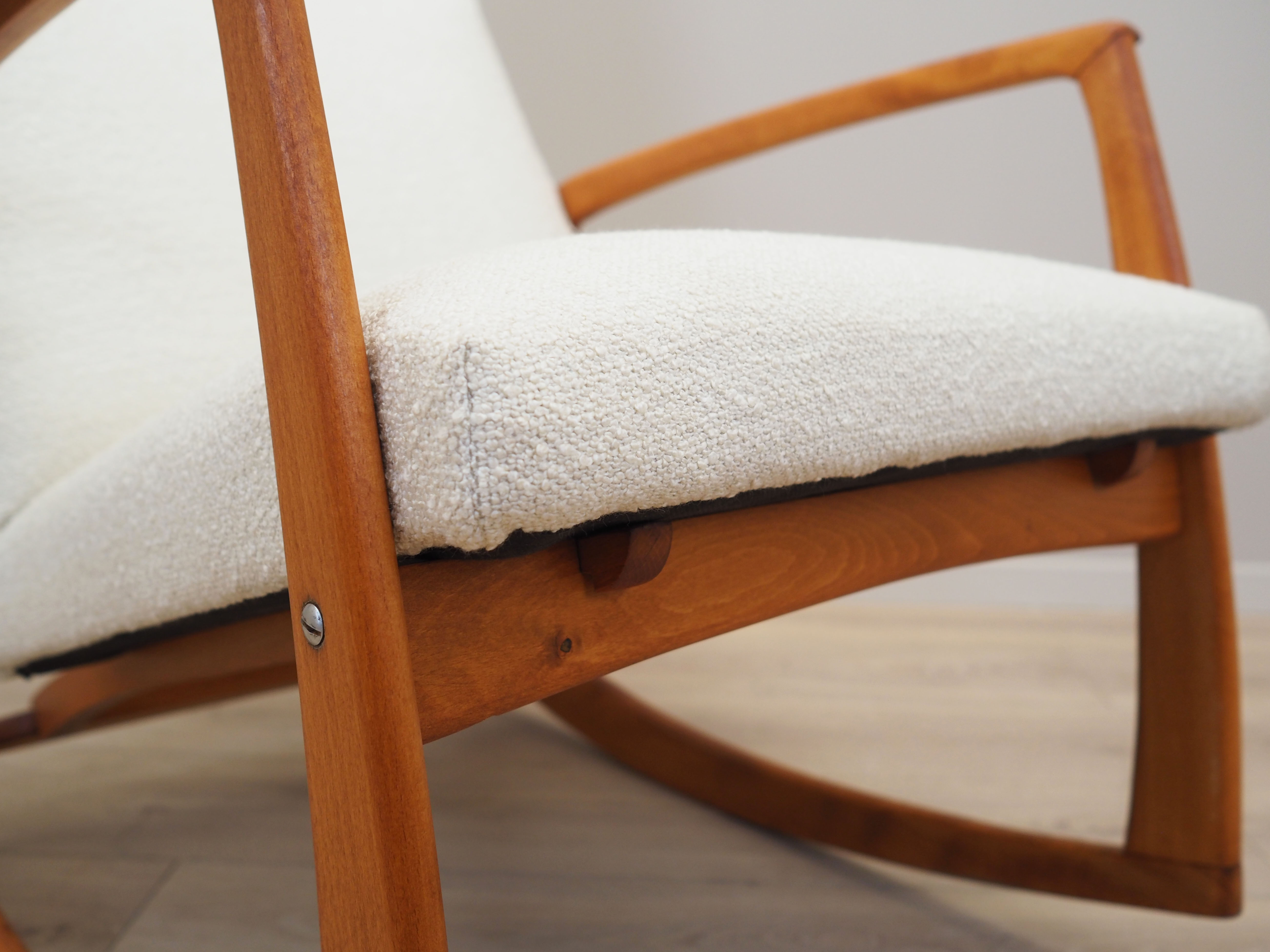 Beech rocking armchair, Danish design, 1970s, Denmark