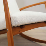 Beech rocking armchair, Danish design, 1970s, Denmark