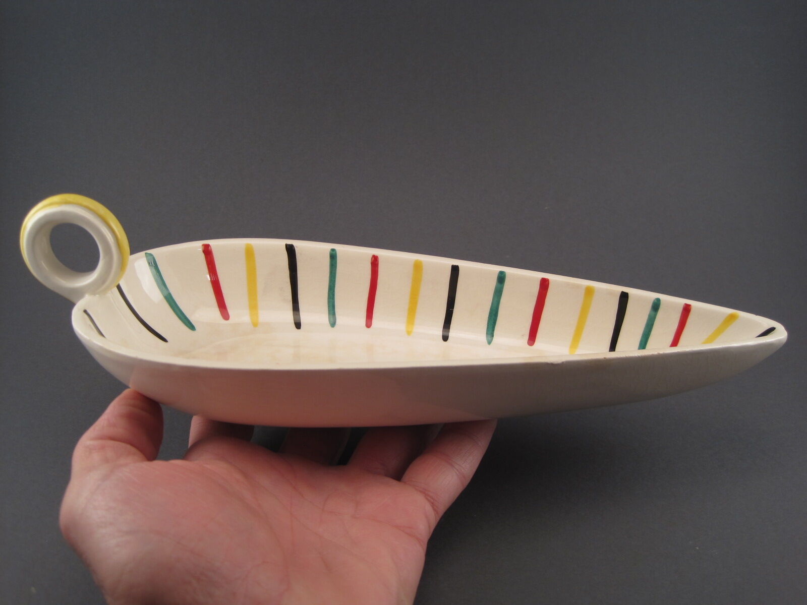 Empty cup pocket ravier vintage earthenware from LONGCHAMP FRANCE circa 1950 1960