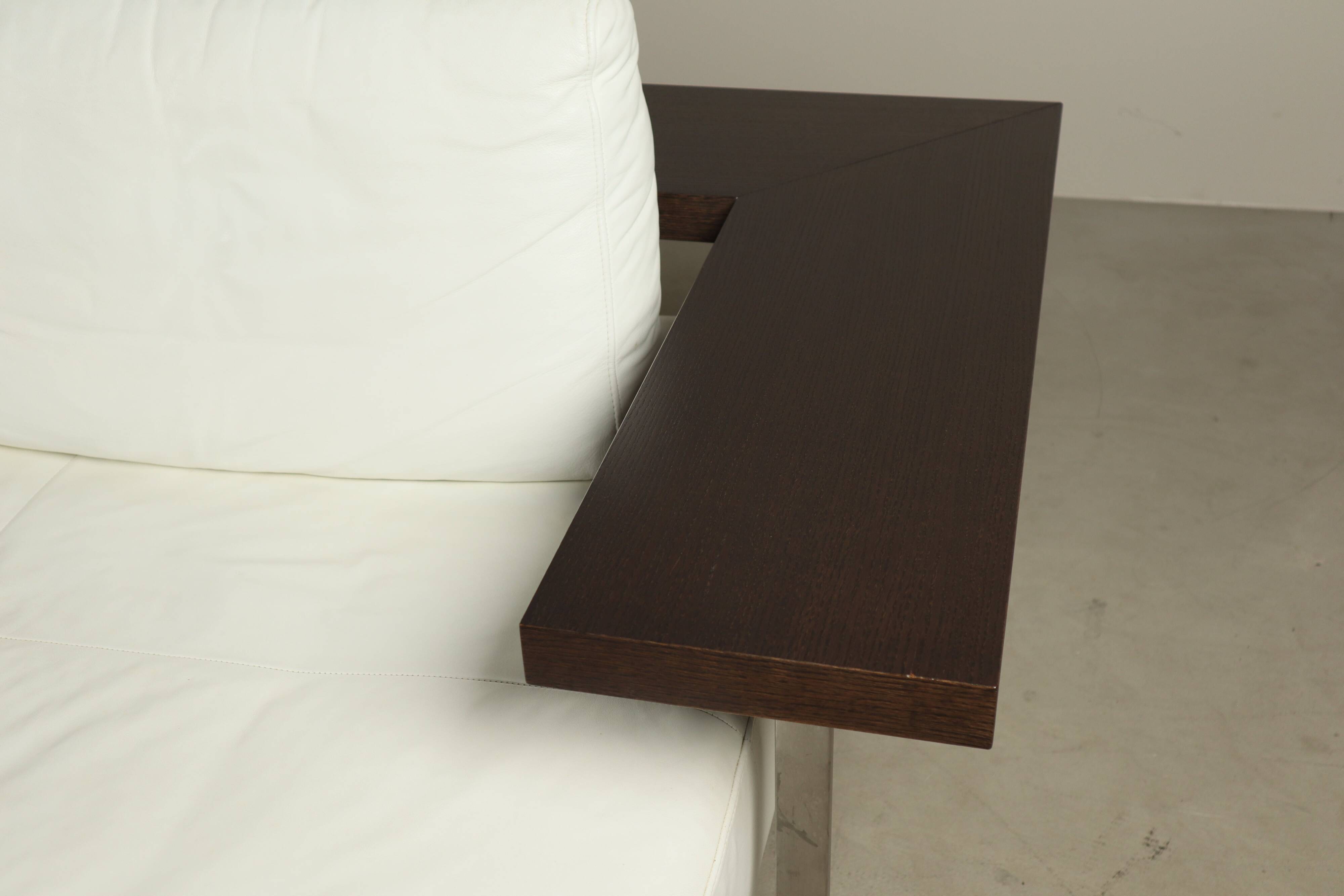 Rolf Benz Dono sofa by Christian Werner in white leather, 1990s