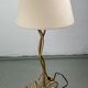 Lampe vintage ondulée de forme libre, abat-jour bouclé