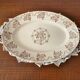 Oval serving dish in Terre de Fer Gien earthenware with Osborne Sepia decor