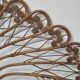 Peacock headboard in rattan Bamboo vintage 1970s