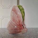 Vase papillon en céramique vernissée italienne