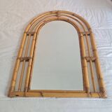 Vintage bamboo mirror