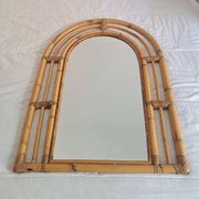 Vintage bamboo mirror