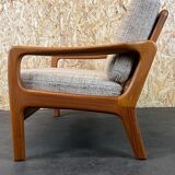 60s 70s teak sofa 2 seater couch J. Kristensen Danish Denmark Design