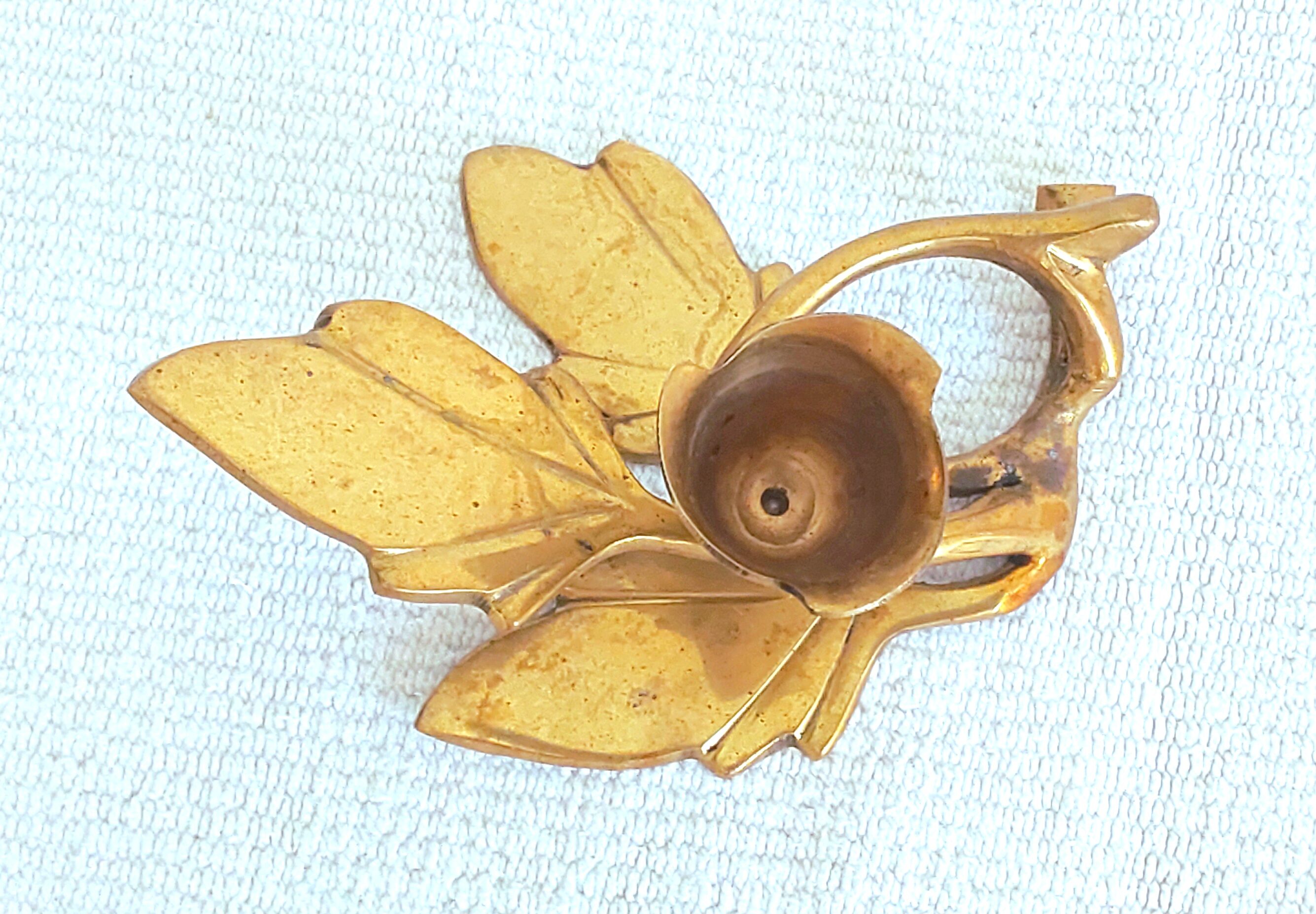 Bougeoir en laiton vintage