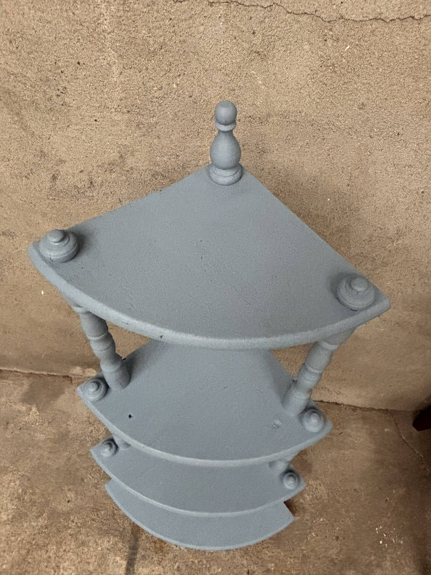 Antique corner shelf on legs