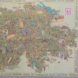 Affiche / carte des fromages en Suisse  par Otto Müller