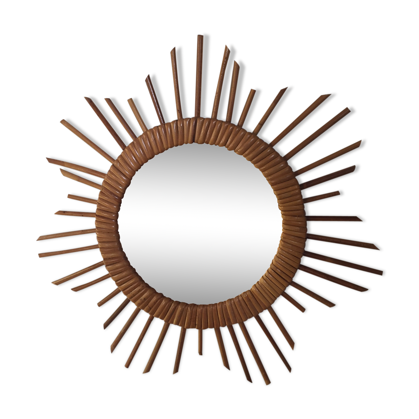 Sun rattan mirror 40cm