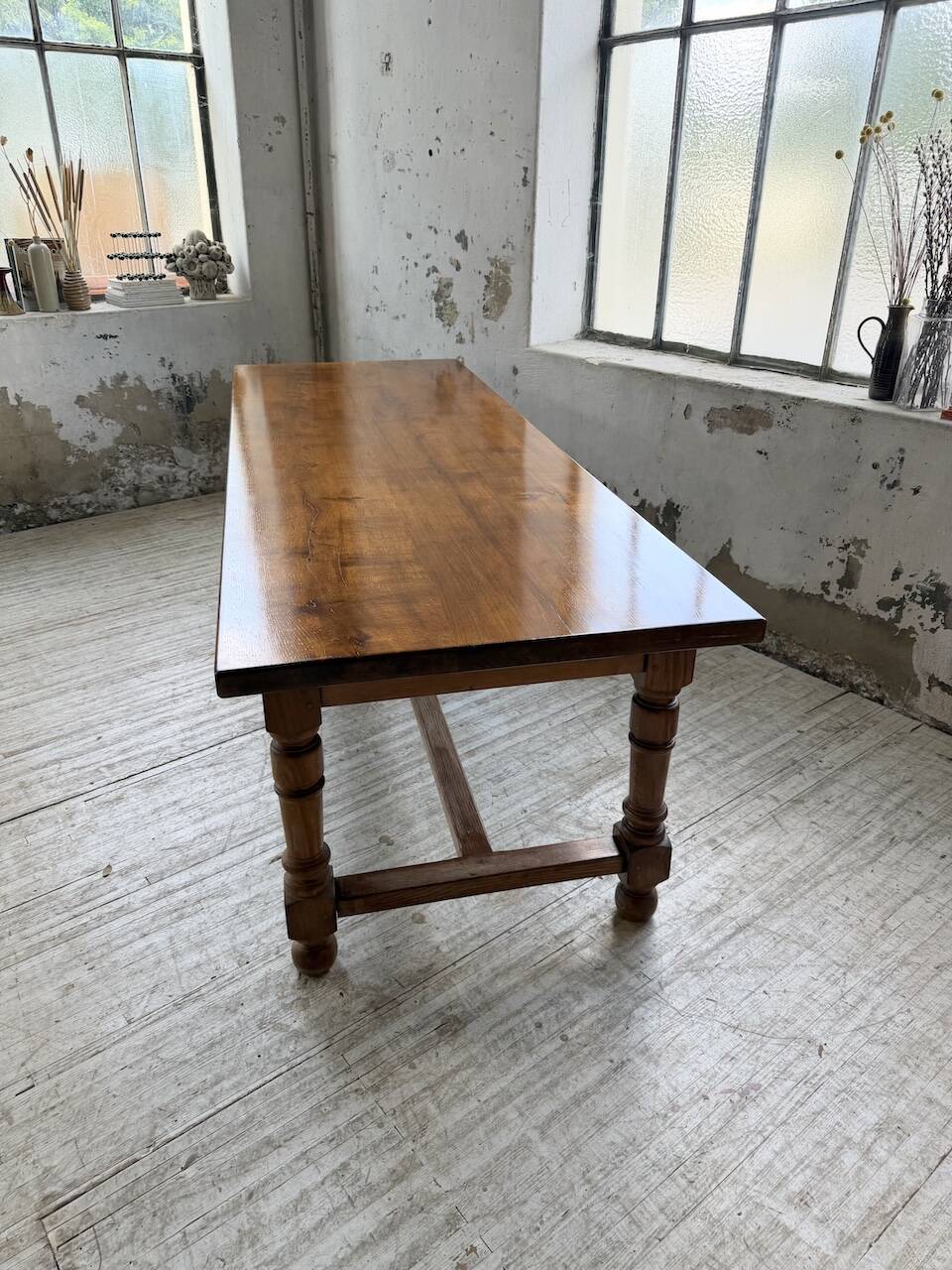 Table repas style drapière noyer 2m5/3m5 1900