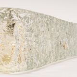 Square glass ice Murano ceiling light, Kaiser, Germany, 1970s