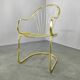 Ensemble de 5 chaises de salle à manger en laiton Gastone Rinaldi pour Rima, Italie, années 1970.