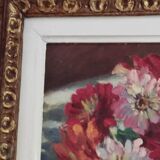 Oil Table bouquet of flowers