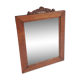 Antique bevelled mirror & carved wooden frame
