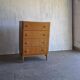Commode scandinave marron en contreplaqué, 4 tiroirs, style Mid-Century (1960s)