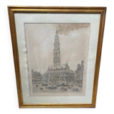 Engraving of the Arras town hall