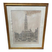 Engraving of the Arras town hall
