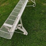 Old steel bistro bench