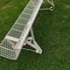 Old steel bistro bench