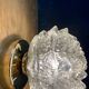Vintage globe wall or ceiling light in molded glass in the shape of a flower