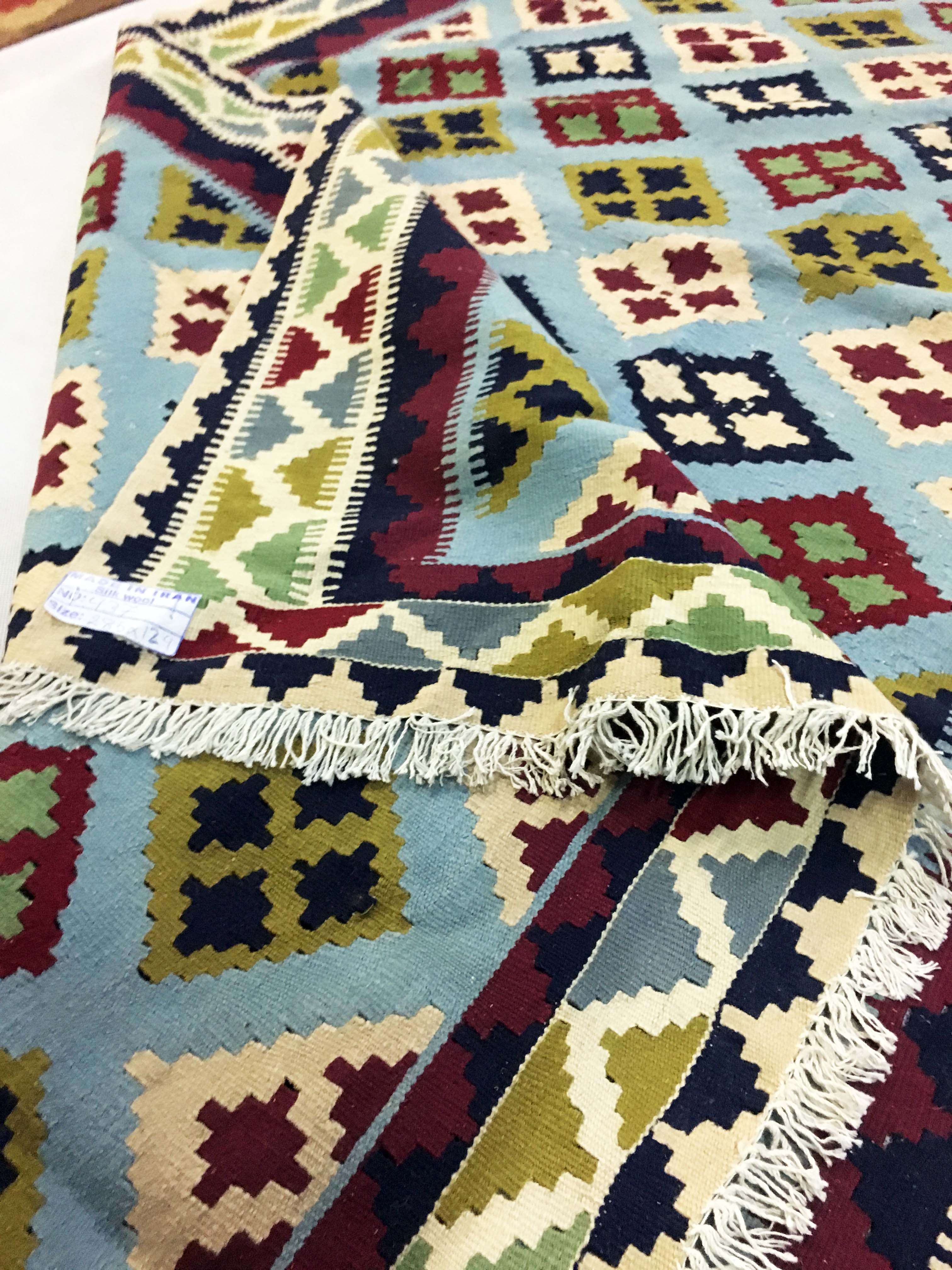 Beautiful carpet woven Persian: Kilim Gashqai 285 x 129 cm - Iran - around 1970