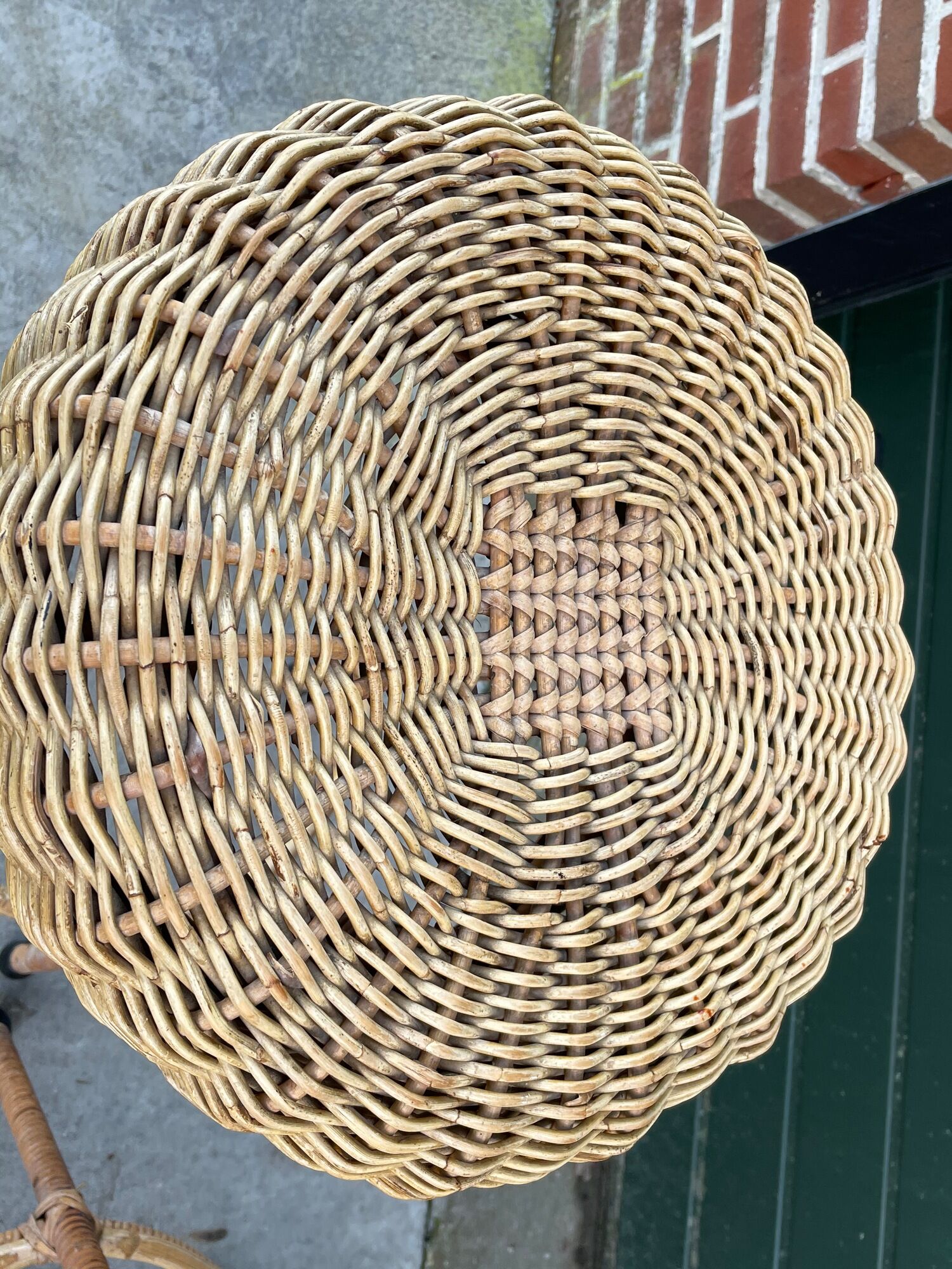 Set of four vintage rattan bar stools 1960 Nederland Design