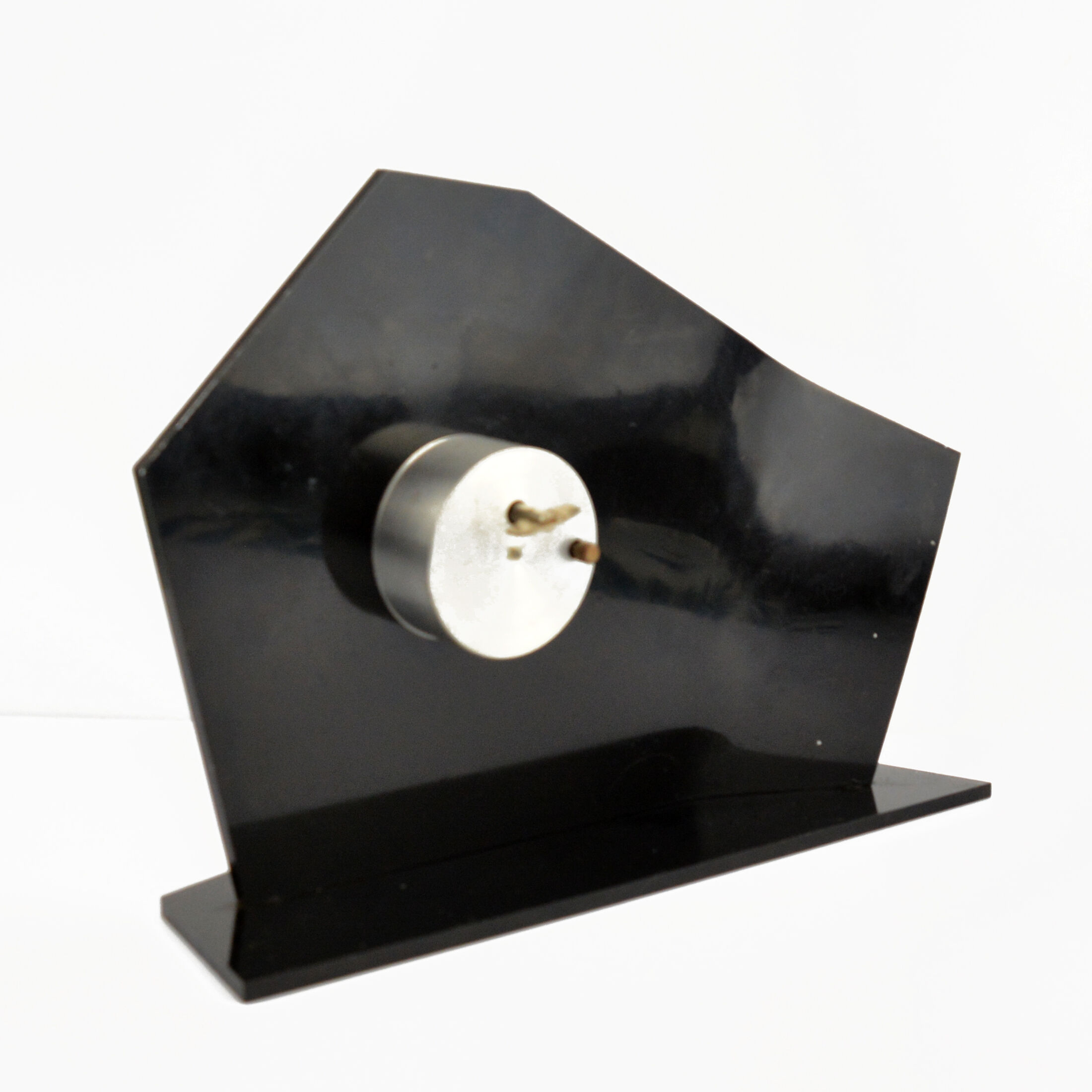 1950s bakelite brusel style fireplace clock, prim czechoslovakia