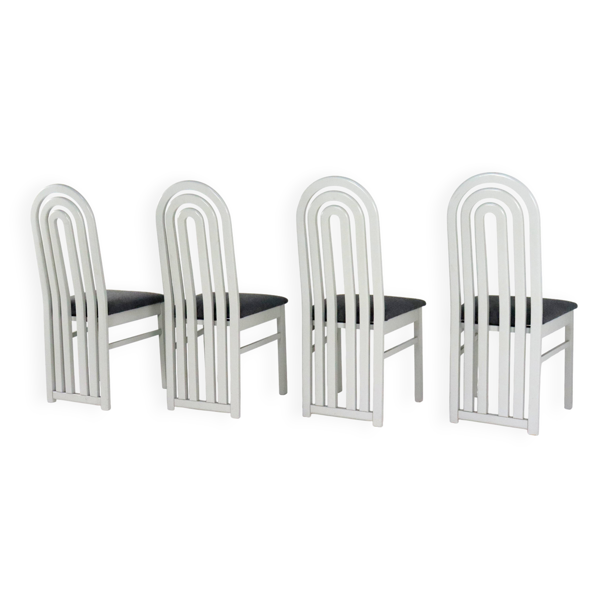 Set of 4 eighties design chairs 'Meern'