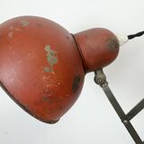 Red Industrial Midcentury Scissor Wall Lamp, 1950s