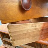 Vintage 1950s white wooden chest of drawers/storage unit