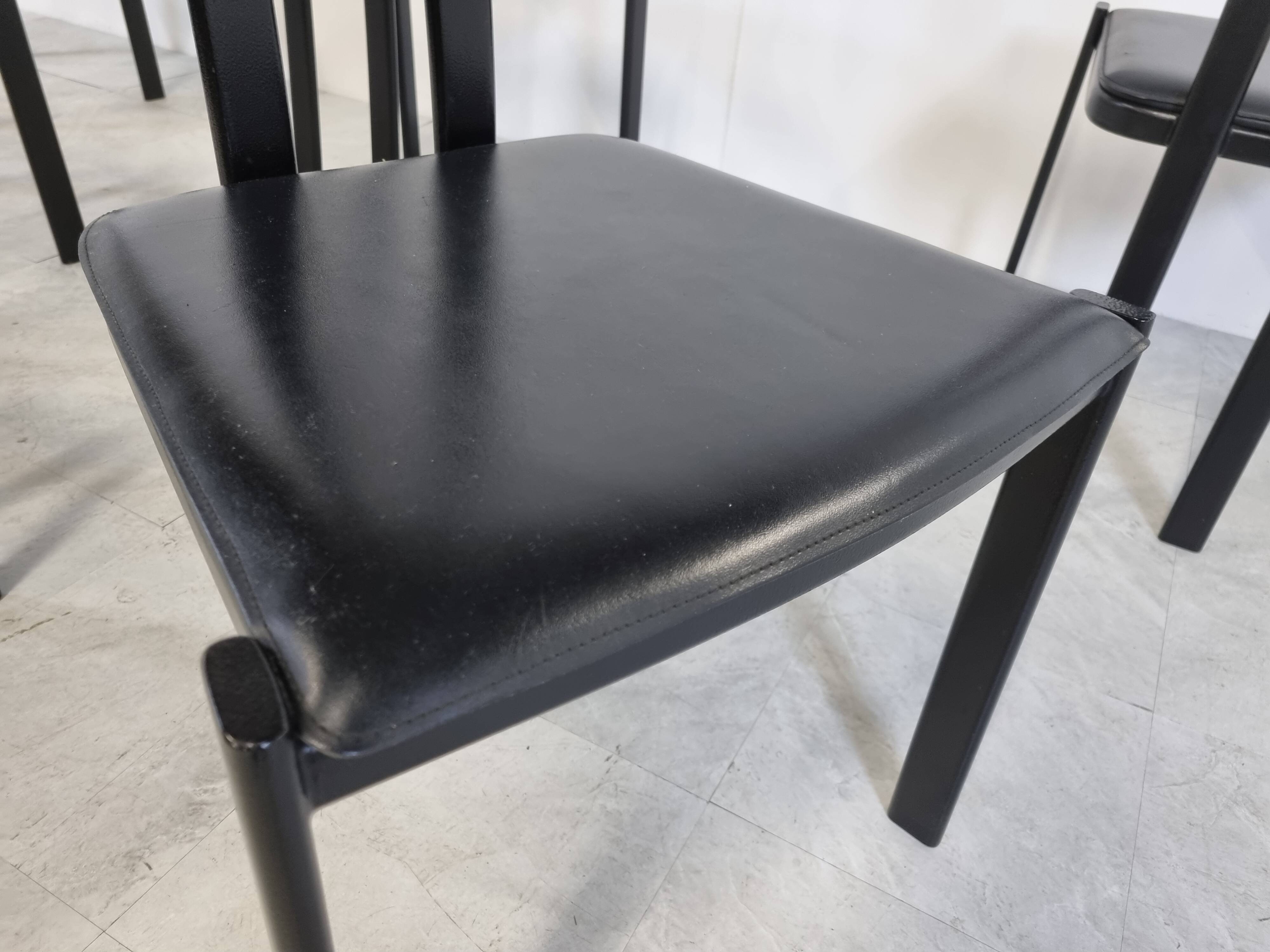 Vintage postmodern dining chairs, 1980s