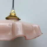 Pale pink opaline hanging lamp