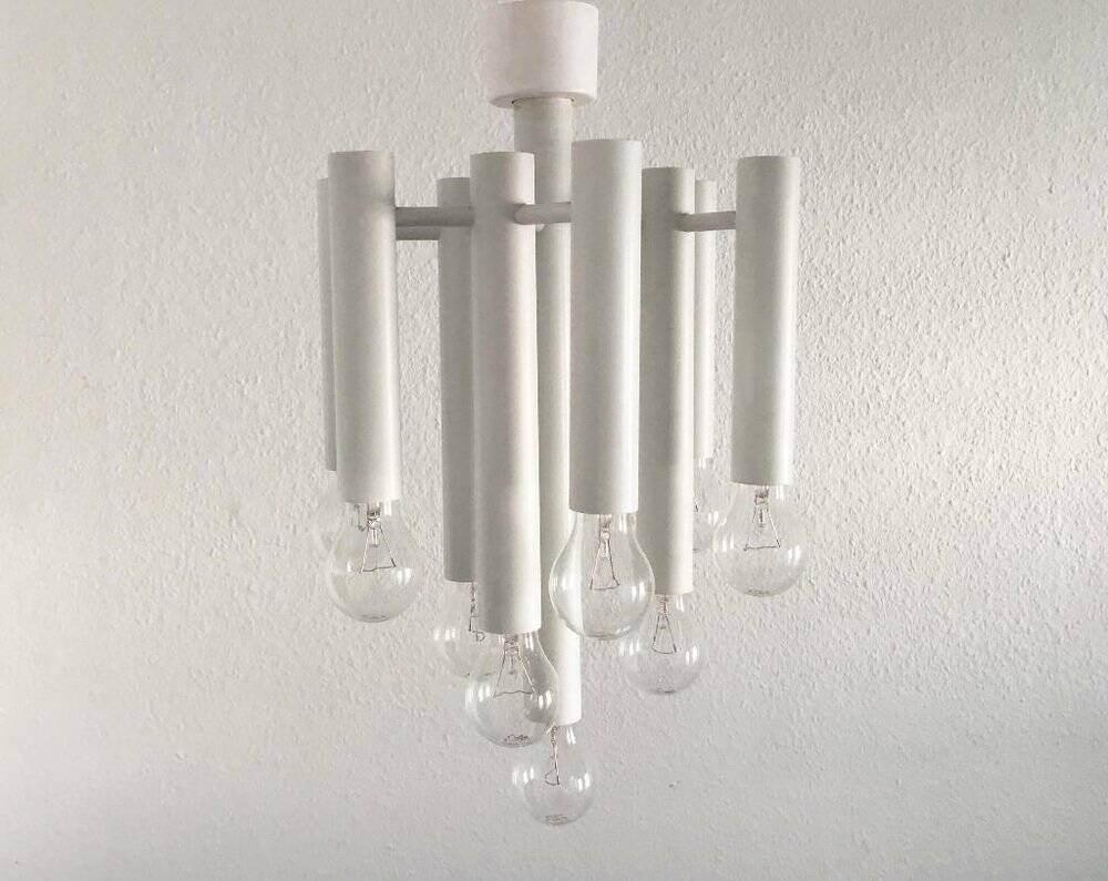 Minimalist suspension from the Swiss space age of the mid-century type 415 by Temde, 1960s.