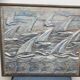 Tableau regate de bateaux en platre en relief decor de club house