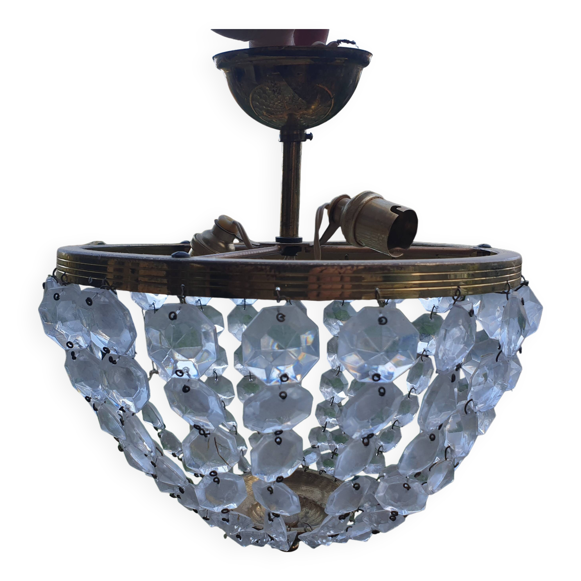 Petit lustre à pampilles - xxème