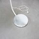 1970s Hungarian space age floor lamp in orange plastic and chrome.