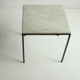 Square carrara marble side table, 1960