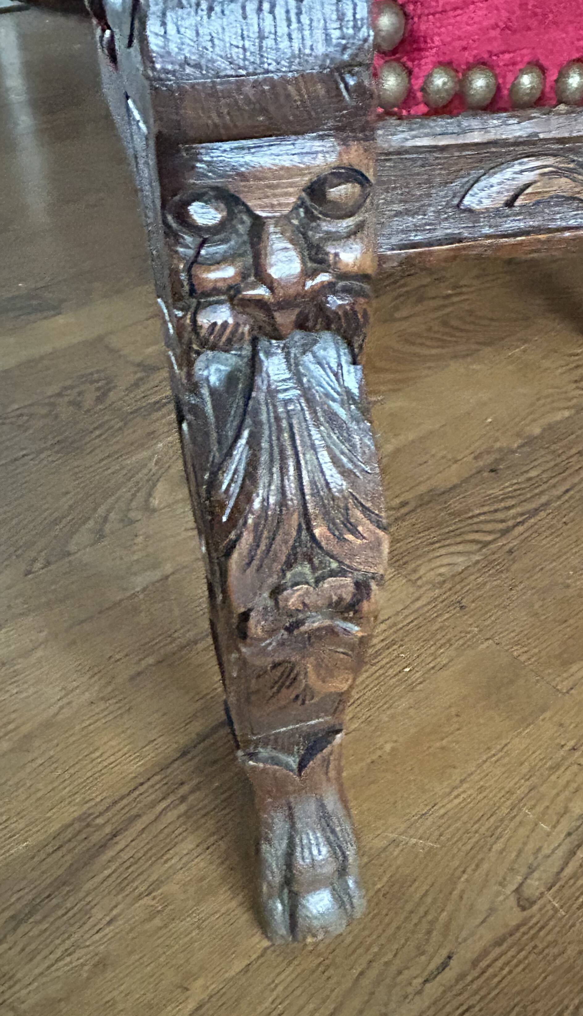 old carved office desk chair