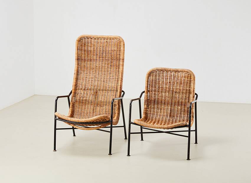 Dirk van Sliedregt Pair of Lounge Chairs for Gebr. Jonkers 1952