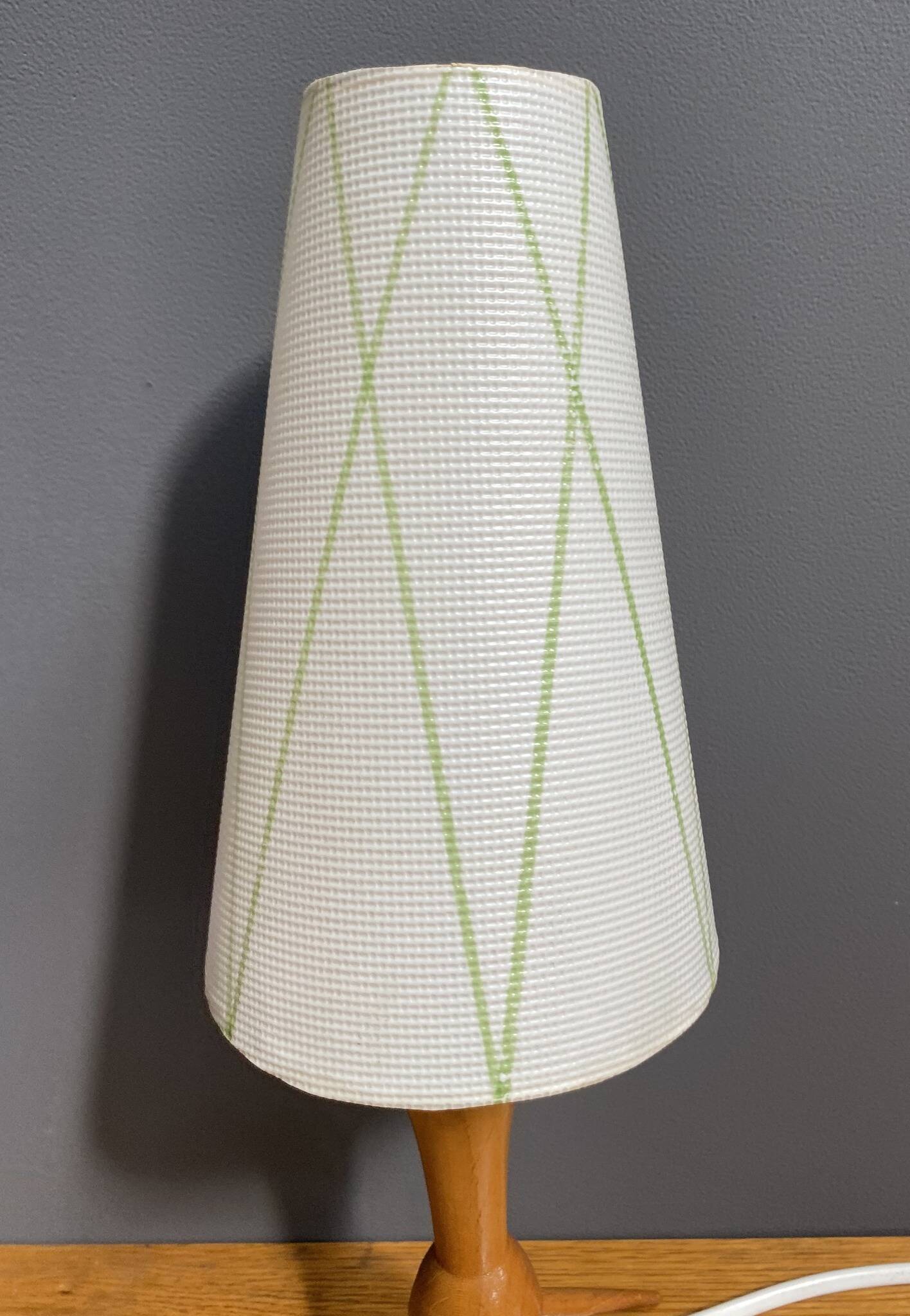 wood smalll table lamp 1960s