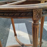 Gueridon ancien style louis xvi avec plateau marbre