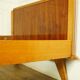 Daybed pieds compas en chêne doré et placage façon teck