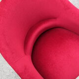 Pair of burgundy red toad chairs