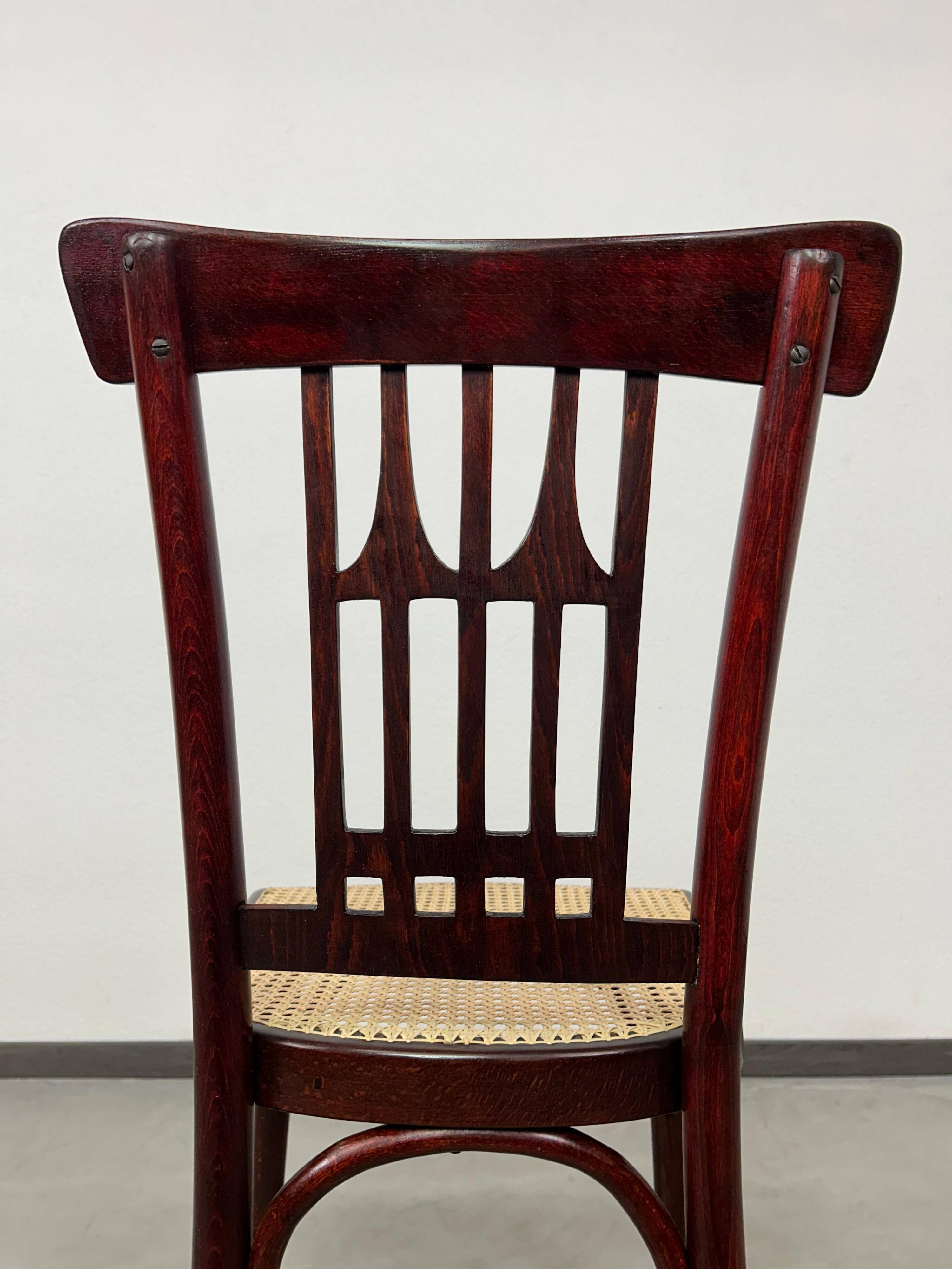 Viennese Secession dining chair no. 235 by Otto Wagner for J&J Kohn