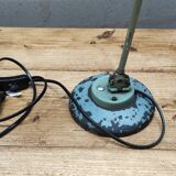 Old green industrial desk lamp