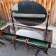 Coiffeuse triptyque vintage 1960s en acajou– signée G. Blouin Nantes