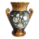Vintage slip vase with floral decoration