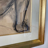 Framed charcoal drawing by Janie Michels